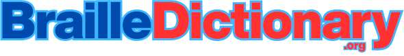 Braille Dictionary Logo - White Braille