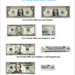 How to fold money so you know which denomination it is.
