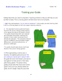 Updated Section for training your sighted helper